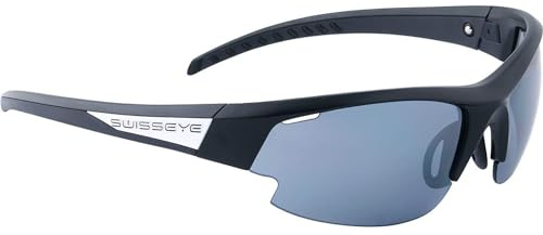 SWISSEYE Gardosa Re+ S Sportbrille (100% UVA-, UVB- und UVC-Schutz, splitterfreies Material, inkl. Etui & 2 Wechselscheiben)