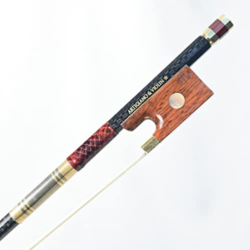 ARTIGIANO&VIOLIN Carbon Fiber Violin Bow with Snakewood Frog AW-201