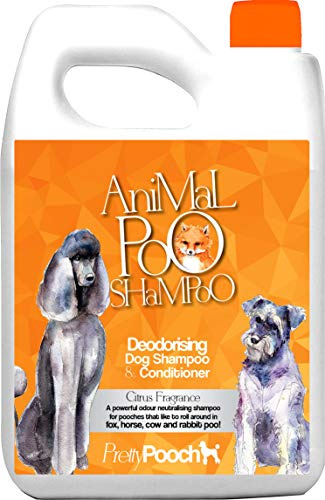 Pretty Pooch® Fox Poo Dog Shampoo & Conditioner for Smelly Dogs - 5 Litres (Citrus Fragrance) - Sensitive Deodorising Dog Shampoo - Eliminates Fox Poo & Other Odours