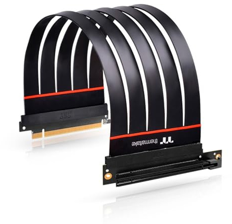 Thermaltake PCI Express Extender 90° Black PCI-E 4.0 16X 30cm