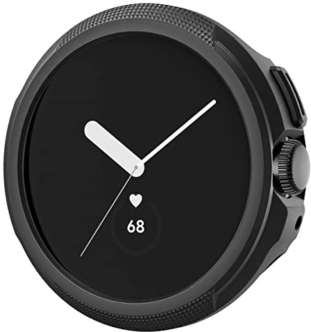 Spigen Liquid Air Hülle Kompatibel mit Google Pixel Watch 3 41mm (2024) / 2 (2023) / 1 (2022) - Schwarz