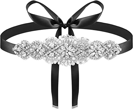 SUOSDEY Bridal Rhinestone Wedding Belt,Crystal Wedding Sash Belt for Wedding or Party Prom Women