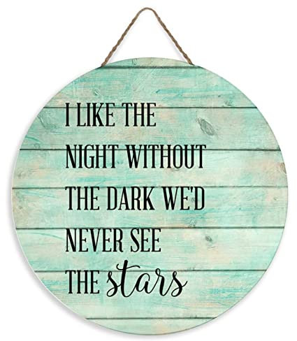 by Unbranded Front Veranda Decor I Would Die For You But I Won't Live For You Willkommensschild für Haustür Türhänger Rund Holzschild Vintage mit Sprüchen 30 x 30 cm