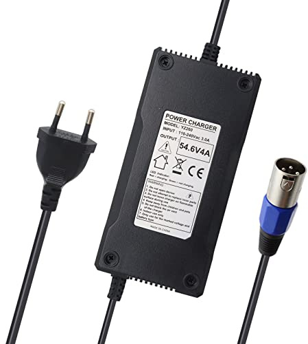 xiixtoo 54,6V 4A Ladegerät Netzteil für 48V Ladegerät mit für 13S Batterien