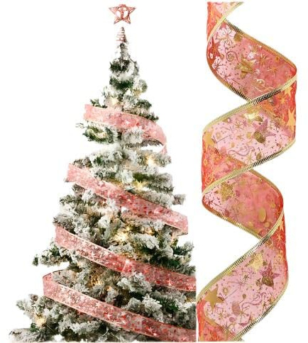 FainFun Luces de Hadas de Cinta Brillante, 5M Luces Hadas Cinta Navideña, Luminosa para Árbol de Navidad, Guirnalda para Decoración Interiores (Rojo)