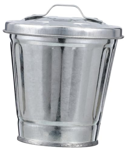 NUOBESTY 1stück Mini Mülleimer Für Schreibtisch Retro Abfalleimer Deckel Für Büro Zuhause Und Studentenwohnheim Kompakte Abfallbehälter Für Kleine Räume Und Tischdekoration