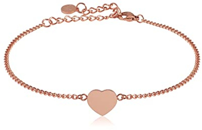 GD GOOD.designs Armband Herz für Damen | Freundschaftsarmband für Sie in Gold 18K, Silber oder Rosegold | Verstellbare 15,5-20,5 cm Herzchen Armkette