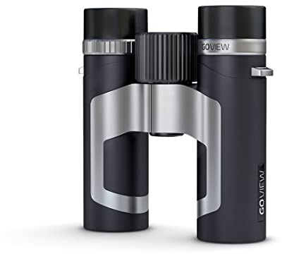 GoView ZOOMR 8x26 kleines, leichtes Fernglas (8-Fach Zoom, Magnesiumgehäuse, inkl. Smartphone-Adapter & Zubehör) Phantom Schwarz