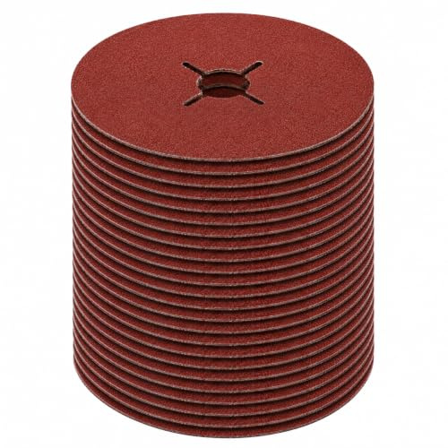 Fiberscheiben 125 mm 25St K80 Flex Winkelschleifer – Schleifscheiben Holz Metall