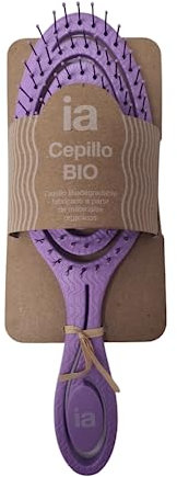 Interapothek Cepillo Del Pelo Biodegradable, desenredantes,facilita el peinado y deshacer los nudos sin tirones,biodegradable (Lila)