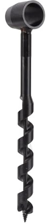 Hand Auger Drill, Premium Carbon Steel Manual Wood Auger Bit for Bushcraft Camping Survival and Woodworking Projects Black 19-230mm