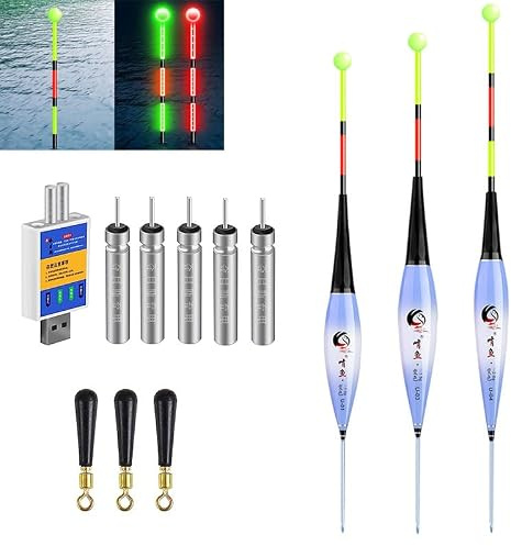 Nexoria Posen Angeln, 3 Stück Posen Angeln Angelposen Leuchtposen Posen Angeln Mit Gravity Sensing Und Basis ngelpose Laufpose Allroundpose Schwimmer Karpfenposen
