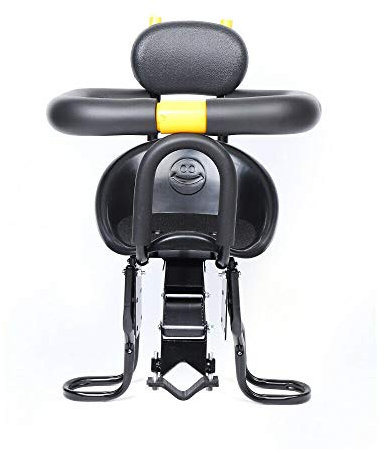 Wulimasun Kinder-Fahrradsitz, Halterung für Kindersitz, Sicherheit, Fahrradsitz, Schwarz, vorne bis 30 kg, U-Form, geeignet für E-Bike, Mountainbike