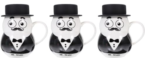 Cabilock 3St Schneemann-Becher Weihnachtsbecher Trinkgläser Schneemann-Müslibecher Weihnachtsschneemann-Tassen Espressotasse Kaffeetassen Schneemann-Frühstücksbecher Schneemann-Müsli-Tassen