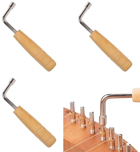 Stimmschlüssel für Lyre Harfe, L-Form, Stimmschlüssel, professionelles Melodie-Harfen-Stimmwerkzeug, Lyra-Harfe, Stimmnadeln, kleine Saiten-Musikinstrument-Stimmzubehör für Harfe, intern, viereckig, 3