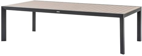Hespéride - Table de Jardin évasion Effet Bois Honey et Graphite 12 Places Lates en Aluminium