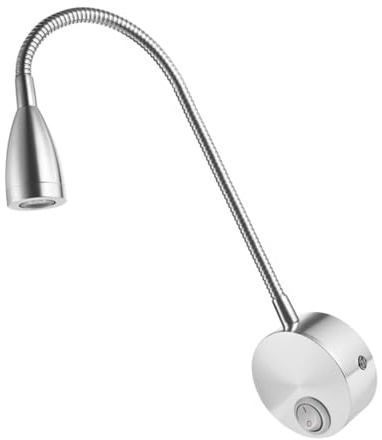 Uonlytech 360grado Lampada Led Da Comodino Luce Collo d Oca Flessibile Bianca Calda Argento Per Lettura e Illuminazione