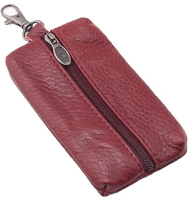 rongweiwang Bellroy Key Cover Pouch RFID Blocking Key Holder Wallet For Keys Unisex Leather Key Case Wallet Pouch Bag Keychain, A