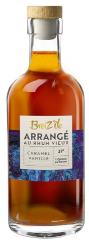 Breiz'Ile - L'arrangé au rhum Vieux - Liqueur au rhum Caramel/Vanille - 37% vol. 50cl