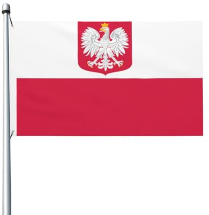 Bandiera della Polonia, 9 x 1,5 m, doppia faccia, resistente, per esterni e giardino, perfetta per camera da letto e giardino