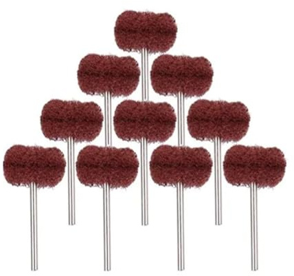 GZHXF 10 Pezzi di Ruote di lucidatura in Nylon for Mini Trapano, spazzole Abrasive, tamponi abrasivi, Gambo da 2,35 mm/3 mm for Accessori for Utensili rotanti, Grana 120, 180, 320, 400, 600