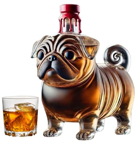 Botellas de vidrio para whisky, botella decantadora de vidrio con forma de , dispensador de vino transparente, suministros de licor para brandy, vodka, cerveza, bebidas, bebidas