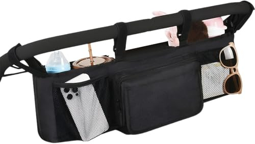 Portavasos Para Cochecito Doble Organización Impermeable Y Plegable