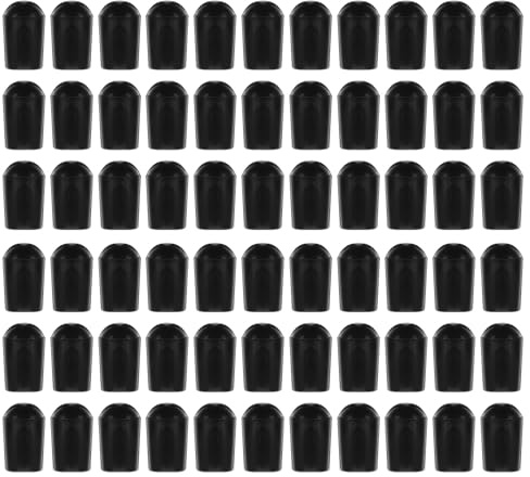 Amosfun Tappi Terminali per Grucce 5mm Neri 100 Pezzi, Copri Punte per Ganci Metallici, Protezione Sicura per Fili e Rebbi, Adatti per Organizer e Stendibiancheria in Casa