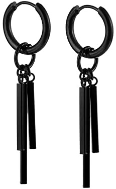Herrörhängen Dangle, Herrörhängen i rostfritt stål Hoop Piercing Smycken Runda med runda stänger