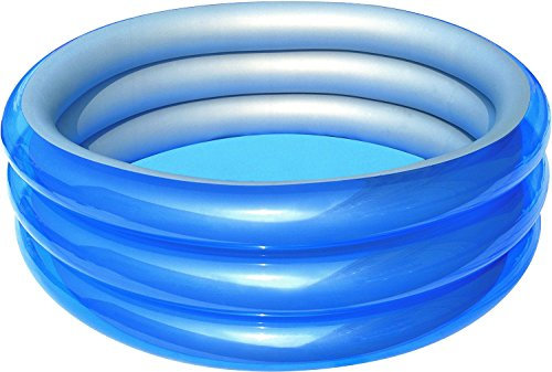 PISCINA PISCINETTA BIMBI BESTWAY BLU/ARGENTO ROTONDA 3 ANELLI CM 201X53