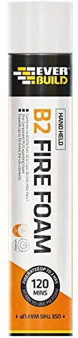 Everbuild B2 Expanding Fire Foam – Handheld – Fire Resistant Properties – Quick Setting – Sound Deadening – Pink – 750ml