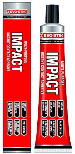 EVO-STIK Impact Adhesive, Multipurpose, High-Strength Adhesive, Bonds Instantly on Contact, Fast Drying, 30g Tube in Blister Pack