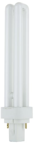 Sunlite PLD26/SP30K Compact Fluorescent PLD 2-Pin Plug-in Double Quad Tube Light Bulb, 26 Watts, 1560 Lumens, 2-Pin G24d3 Base, 3000K Warn White, 1 Pack