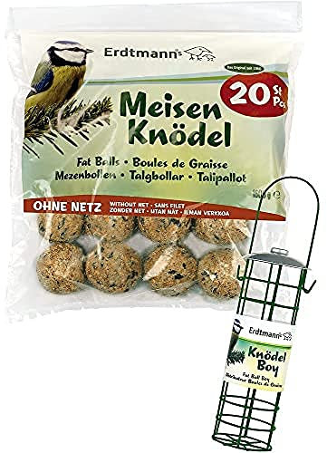 Erdtmanns 20 Meisenknödel ohne Netz plus 1 Knödelboy, 1er Pack (1 x 1700 g)