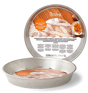 Decora, 0060820 Ruoto per Pastiera Ø 20 x 4 h cm, In Banda Stagnata, Distribuisce il Calore in Maniera Uniforme, Ideale per Cotture Lente, Made in Italy
