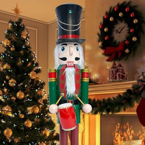 ECOM-CDL - Cascanueces Gigante de Madera, Diseño Rey Soldado (182,88 cm)