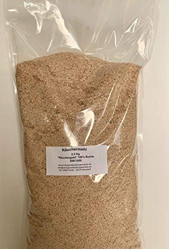 Räucherspäne Räuchermehl 100% Natur Buchenholz - 2,5 Kg Sack