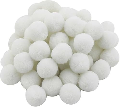 Perlin Pompons Pompon 30mm Weiß Bommel 100stk Nähen Tilda Basteln Borte bälle Flauschigen Plüsch Bälle für Lustige DIY Kreative Handwerk