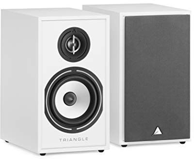 TRIANGLE - BOREA BR02 HiFi-Regallautsprecher - 80 W Belastbarkeit - 89 dB/W/m Ausgang - Vielseitiges Musik- und Heimkino - 176 x 310 x 274 mm - Weiß (Paar)