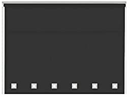 Optimal Products Roller Blinds Easy Fit Trimable Home Office Window Square Eyelet Fabric Blind 160cm Drop (Grey, 60 x 160 cm)