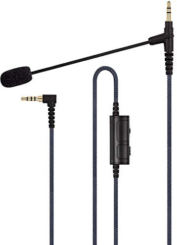 Cable Boom Microphone Compatible with HyperX Cloud Flight | 3.5mm Jack Headphone - Volume Control for Playstation PS4 or Xbox One Controller, PC, Tablet,Laptop,Smartphone - Boompro Gaming Mic (200CM)
