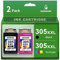 KNOWINK 305 XL Druckerpatronen Schwarz Farbe Kompatibel für HP 305 Patronen XL Multi-Pack für HP DeskJet 2710 2070e 2120 2721 Envy 6010 6020e 6420 6432(2-Pack)