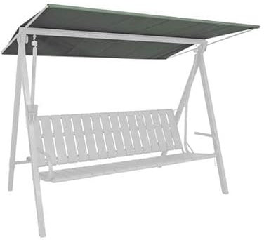 Angerer Freizeitmöbel GmbH Hollywoodschaukel Sonnendach - passend für viele 3-Sitzer Hollywoodschaukeln - Schaukeldach Made in Germany (Draltex dunkelgrau, 210 x 145 cm)