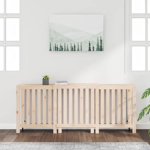 Tidyard Heizkörperverkleidung Heizungsabdeckung Heizungsverkleidung Heizkörperabdeckung Heizung Abdeckung Heizkörper Massivholz Kiefer 210x21x85 cm