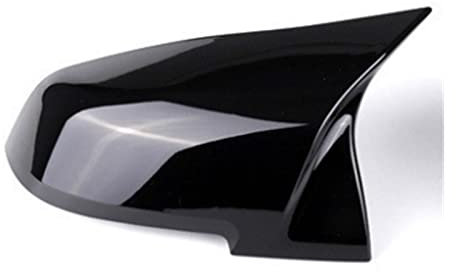 Rückspiegel Abdeckung Rückspiegel-Abdeckkappe Für BMW F20 F21 F22 F30 F32 F36 X1 F87 M3 Schwarz Glänzend Auto Spiegelkappen (Farbe : Schwarze Linke)