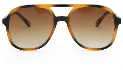 AOURBENE Klassische Retro Runde Polarisierte Pilot-Sonnenbrille Herren Damen mit UV400 Schutz Pilotenbrille