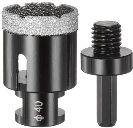 HARFINGTON Diamond Core Drill Bit 1.57/40mm Dia Diamond Hole Saw Kit for Tile Porcelain Ceramic Marble Stone