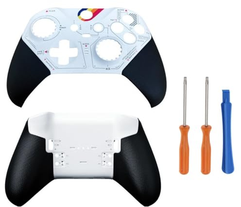 Hzxkqmil Coque du Boîtier de Remplacement pour Xbox Manette Elite Series 2 | Couverture Avant Coque Arrière Accessoires de Réparation avec Jeu de Tournevis pour Xbox One Elite Series 2 et Elite 2 Core