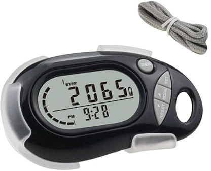 Contachilometri per camminare, clip contapassi - Contapassi semplice con ampio display digitale,Contapassi, clip rimovibile per uomini donne bambini adulti anziani