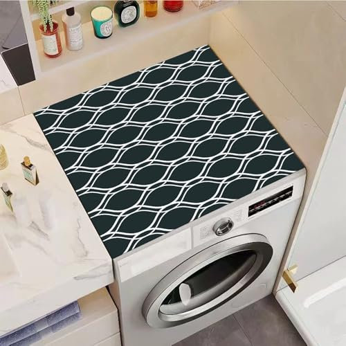 Highdi Housse de Protection pour Machine à Laver Top, Coussin de Machine à Laver Antidérapant Housse de Machine à Laver pour Machine à Laver Ou Sèche-Linge (40 * 40cm,Vert foncé)